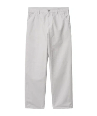 Carhartt Single Knee Straight-leg Trousers In White