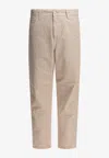 Carhartt Denim Trousers With Belt Loops And Pockets