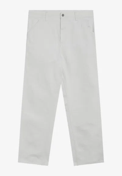 Carhartt Single Knee Straight Pants In White