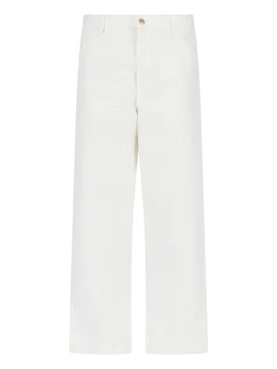 Carhartt ‘single Knee' Carpenter Trousers In White
