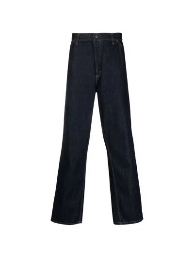 Carhartt Single Knee Straight-leg Jeans In Blue