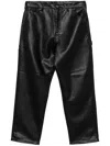 Carhartt Black Single Knee Pu Leather Cargo Pants In Black