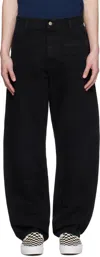Carhartt Black Single Knee Trousers In Black
