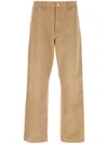 Carhartt Og Single Knee Printed Straight-leg Organic Cotton-canvas Trousers In Neutrals