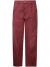 Carhartt Single Knee Trousers In Red