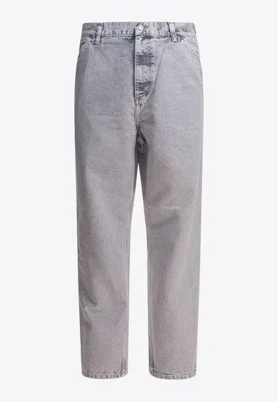 Carhartt Single Knee Washed Jeans In Gray