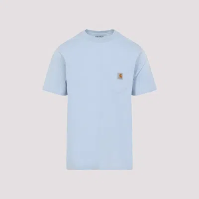 CARHARTT SKY BLUE LOGO T-SHIRT