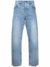 Carhartt High Waist Straight Leg Denim Jeans In Sky Blue