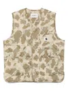 Carhartt Quilted Sleeveless Vest Camouflage Pattern In Neutral
