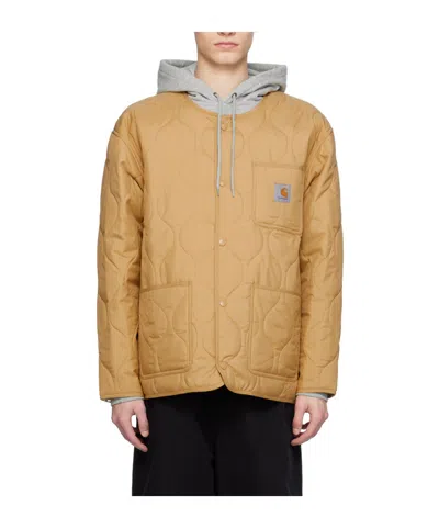 Carhartt Skyton Button Cotton-padded Suit In Brown