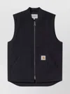 Carhartt Sleeveless Coat Featuring Patch Pockets In Black