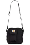 Carhartt Essentials Shoulder Bag Polyester Logo Strap In Black