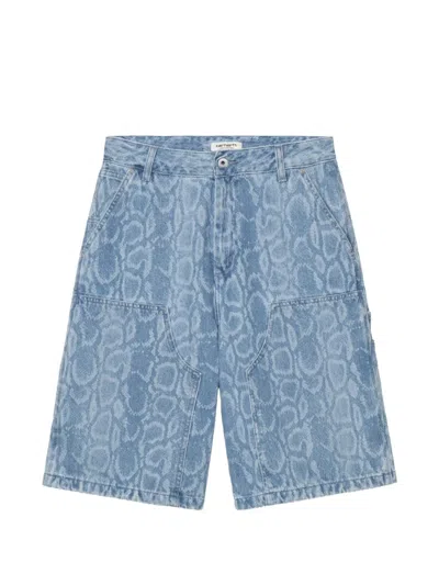 Carhartt Snake-print Shorts In Blue