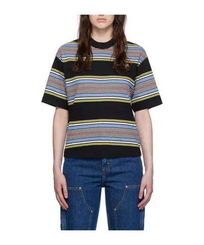 Carhartt Black Snyder T-shirt In Snyder Stripe, Black