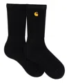 Carhartt Cotton Blend Socks With Stretch And Ribbed Cuffs In Black