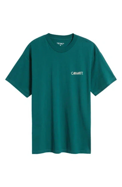 Carhartt Soil Logo Graphic T-shirt In Teal
