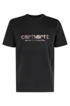 Carhartt Short Sleeve Solar Chrome Script T Shirt Black In Black