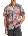 Carhartt Solar Chrome Short Sleeve Camp Shirt In Green
