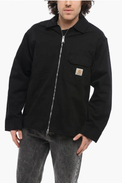 Carhartt Solid Color Rainer Lightweight Jacket With Breast Pocket In Black