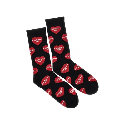 Carhartt Sport Socks With Heart Logo In Black