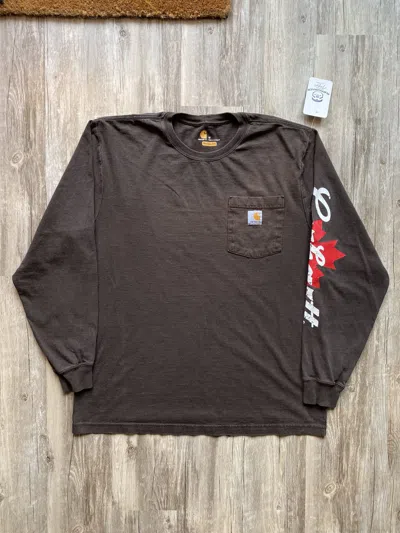 Pre-owned Carhartt Square Logo Essential Pocket Longsleeve Shirt