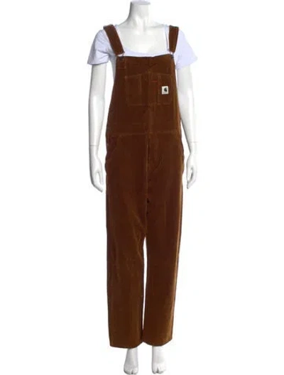 Pre-owned Carhartt Square Neckline Jumpsuit In Brown