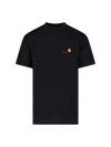 Carhartt T-shirt S/s American Script In Blue