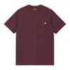 Carhartt American Script Organic Cotton T-shirt In Burgundy