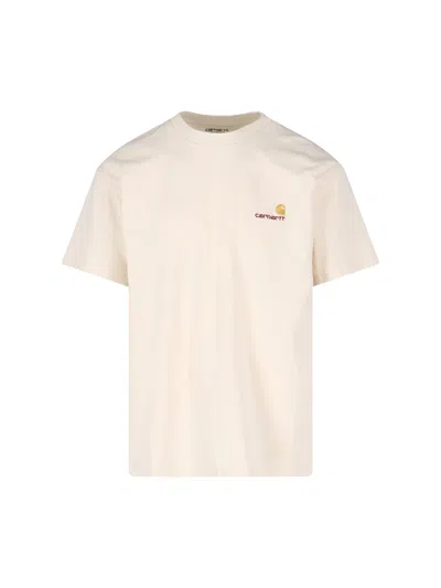 Carhartt 's/s American Script' T-shirt In Neutral