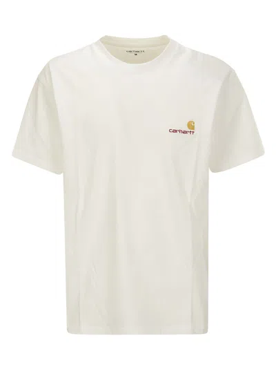 Carhartt S/s American Script T-shirt Organic Cotton Sing In White
