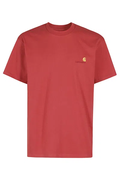 Carhartt American Script Organic Cotton T-shirt In Red