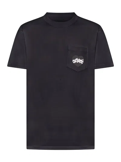 Carhartt S/s Amour Pocket T-shirt In Black