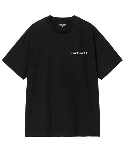 Carhartt Ss Archive Script T-shirt In Black