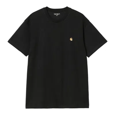 Carhartt American Script Embroidered Logo T-shirt In Black