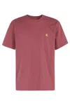 Carhartt Chase Gold Rust T-shirt In Dusty Fuchsia Gold