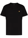 Carhartt S/s Chase T-shirt Men Black In Cotton