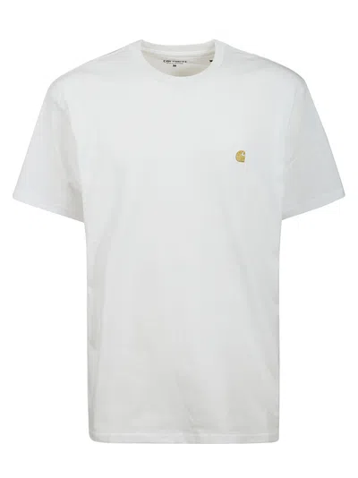 Carhartt S/s Chase T-shirt In Rxx White Gold