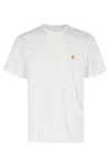 Carhartt Logo-embroidered Crew-neck T-shirt In White