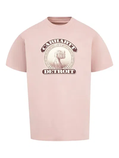 Carhartt S/s Cold World T-shirt In Pink