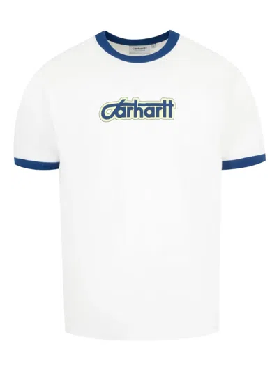 Carhartt S/s Connection Script Ringer T-shirt In White