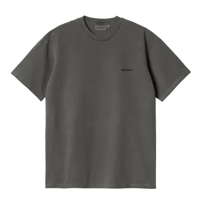 Carhartt S/s Duster Script T-shirt In Gray
