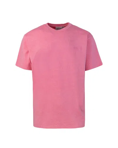 Carhartt S/s Duster Script T-shirt Charm Pink In 29pgd