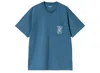 Carhartt S/s Fragments Pocket T-shirt In Plxx Sodalite White