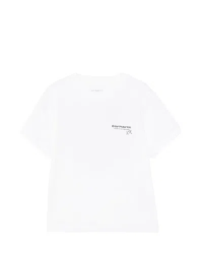 Carhartt S/s Garble Chest-logo T-shirt In White