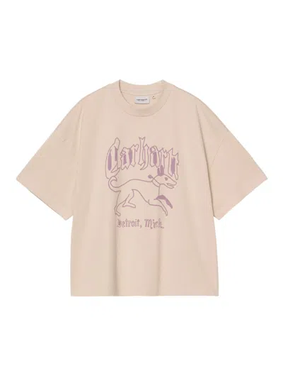 Carhartt S/s Hackwork T-shirt In Pink