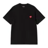 Carhartt Heart Motif Crew Neck Graphic Print T-shirt In Black