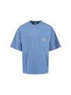 Carhartt Mens Sorrent Hudson Crewneck Cotton-jersey T-shirt In Blue