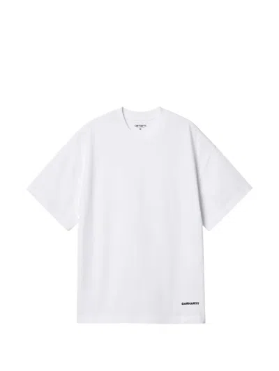 Carhartt Wip Link Script Crewneck T-shirt In White