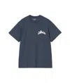 Carhartt S/s Logo T-shirt In Blue