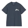 Carhartt S/s Logo T-shirt In Otxx Dusky Blue